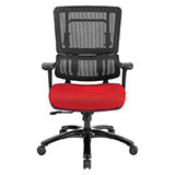 Vertical Black Mesh Back Chair with Shiny Black Base 1